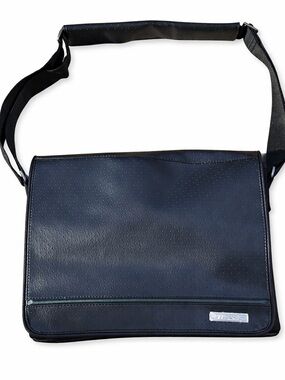 Bose Sound Dock Messenger Bag Carrying Case Black Leather w/ Straps